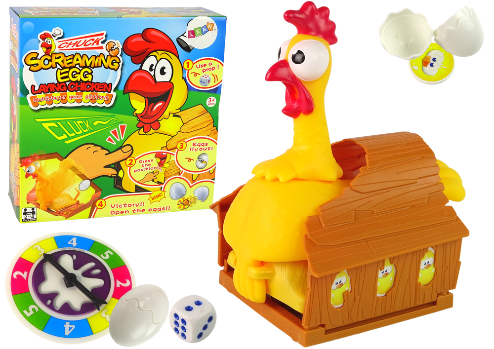 Family Arcade Game Screaming Egg Squeaking Hen Popping Egg