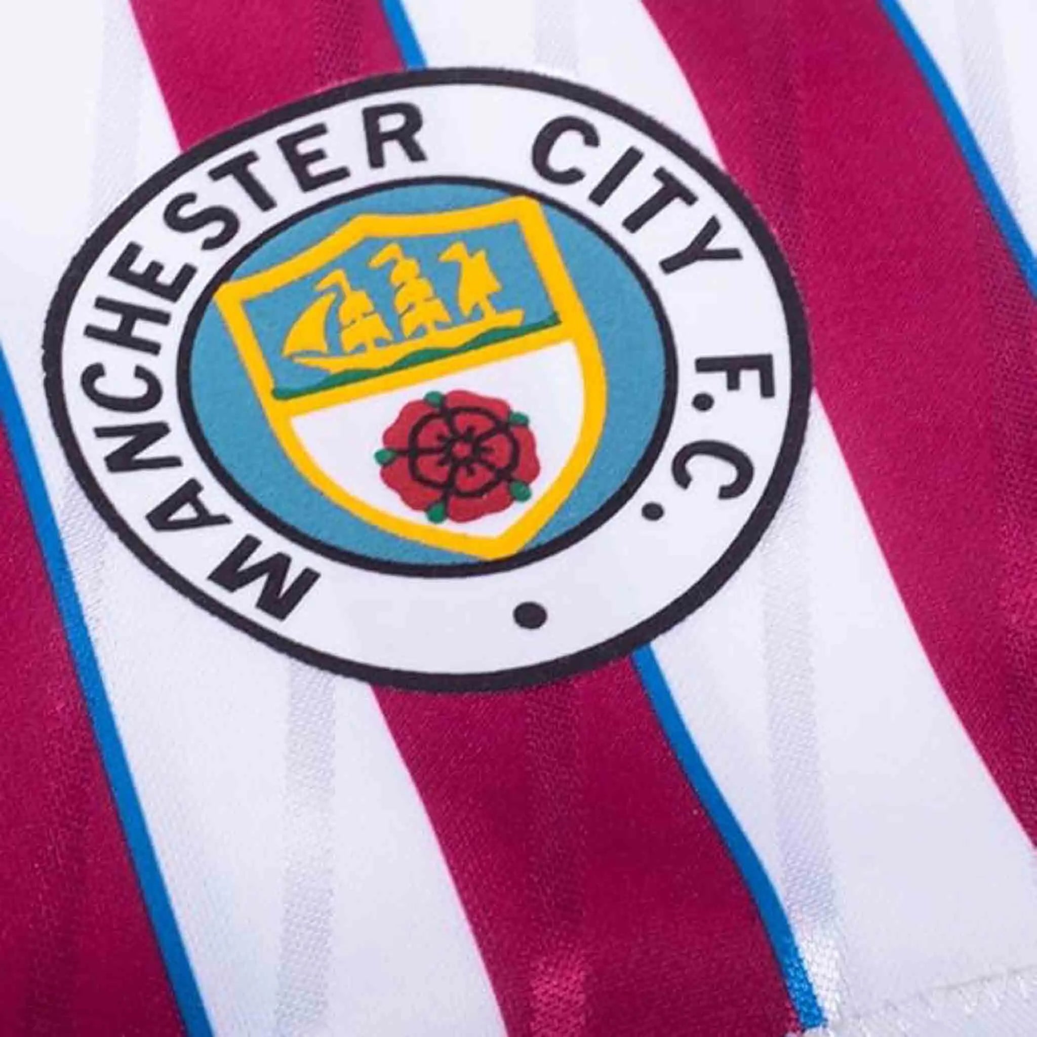 Camiseta Manchester City Hombre Mcfc Fw 1998 Away Camiseta Borgoña Mix