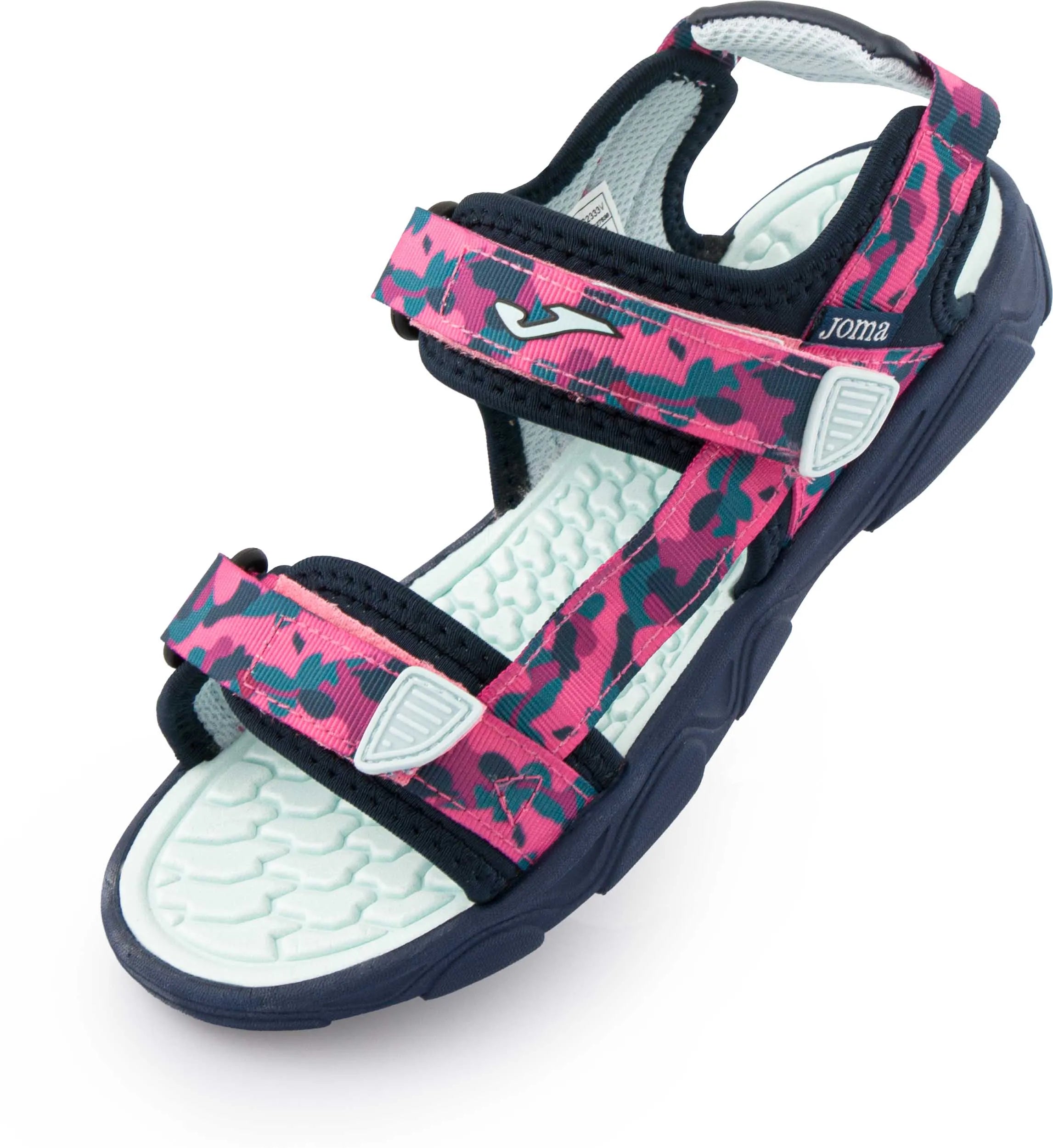 Sandálias infantis joma boat azul marinho-turquesa rosa 30