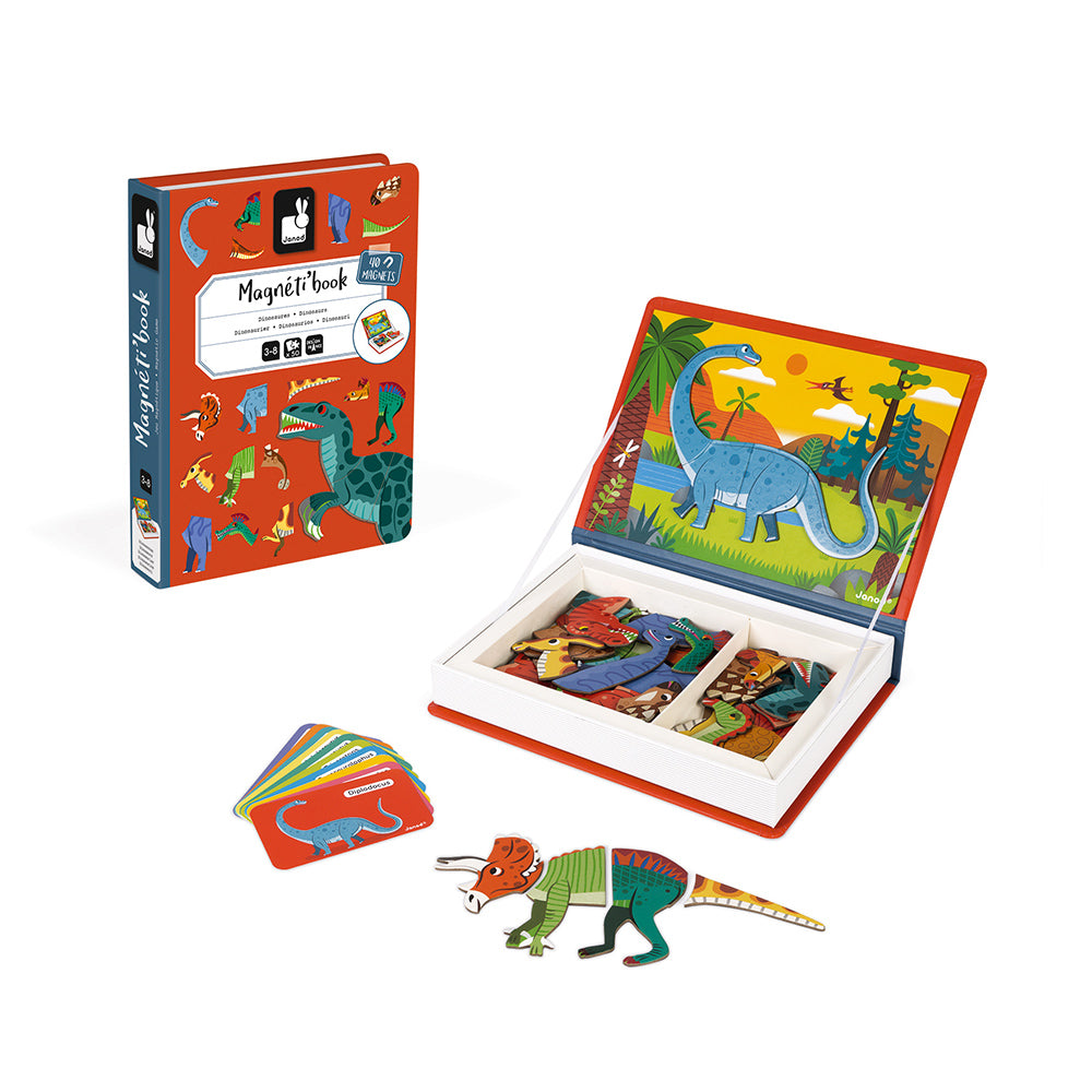 Janod Magnetic Book Magnetibook Dinosaurier