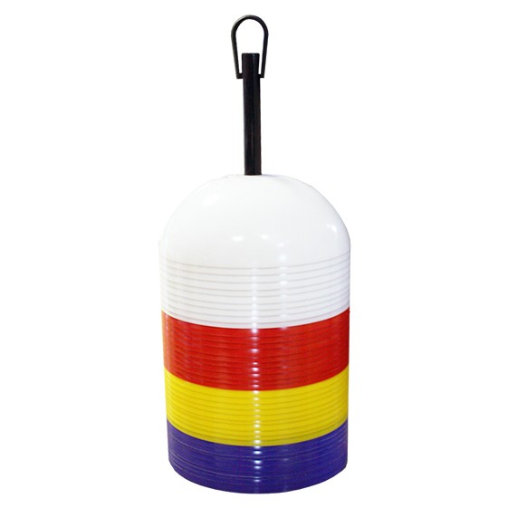 Zestaw okrągłych stożków Softee w kolorze niebieskim/żółtym/czerwonym/białym