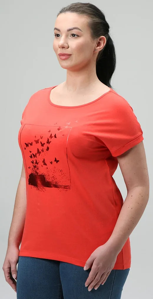 T-shirt da donna Loap Bazala Rossa