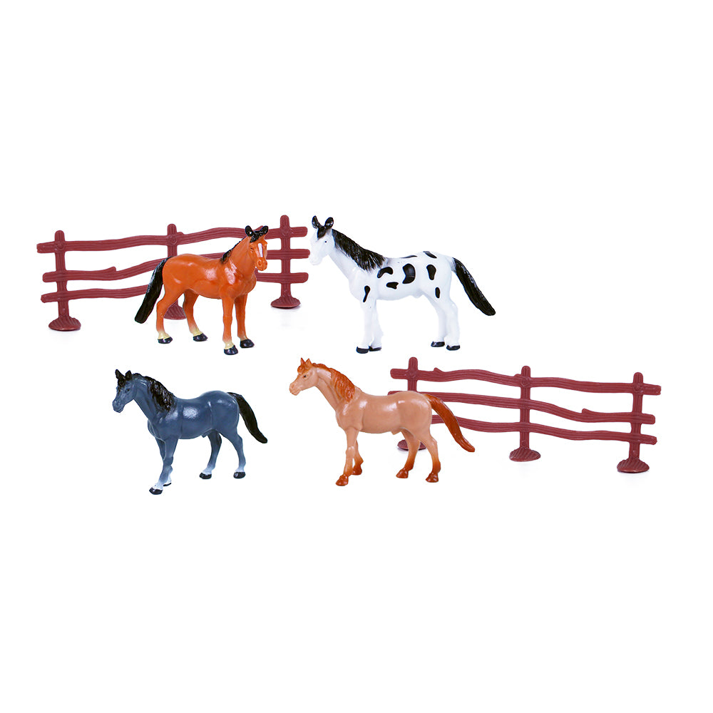 The Horses With Corral 4 Pieces