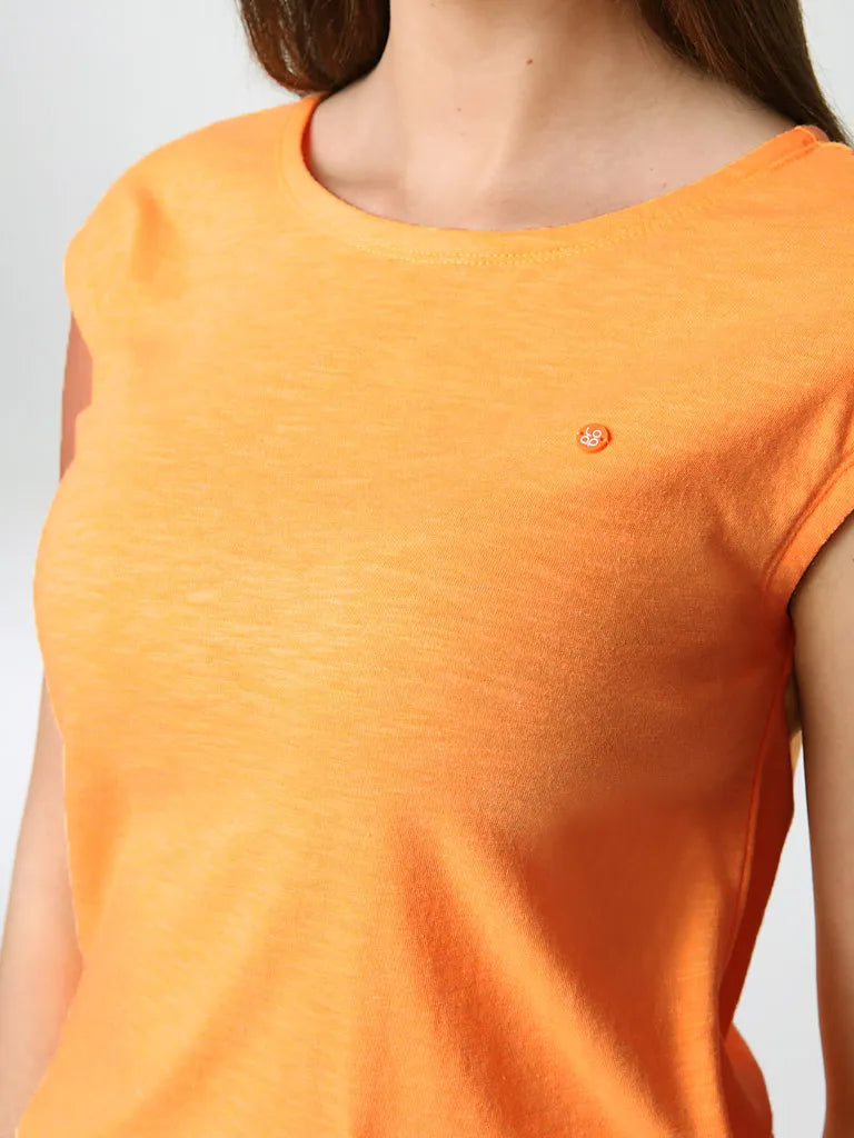 Sportkleid für Damen, Loop-Bluse, Orange, XS