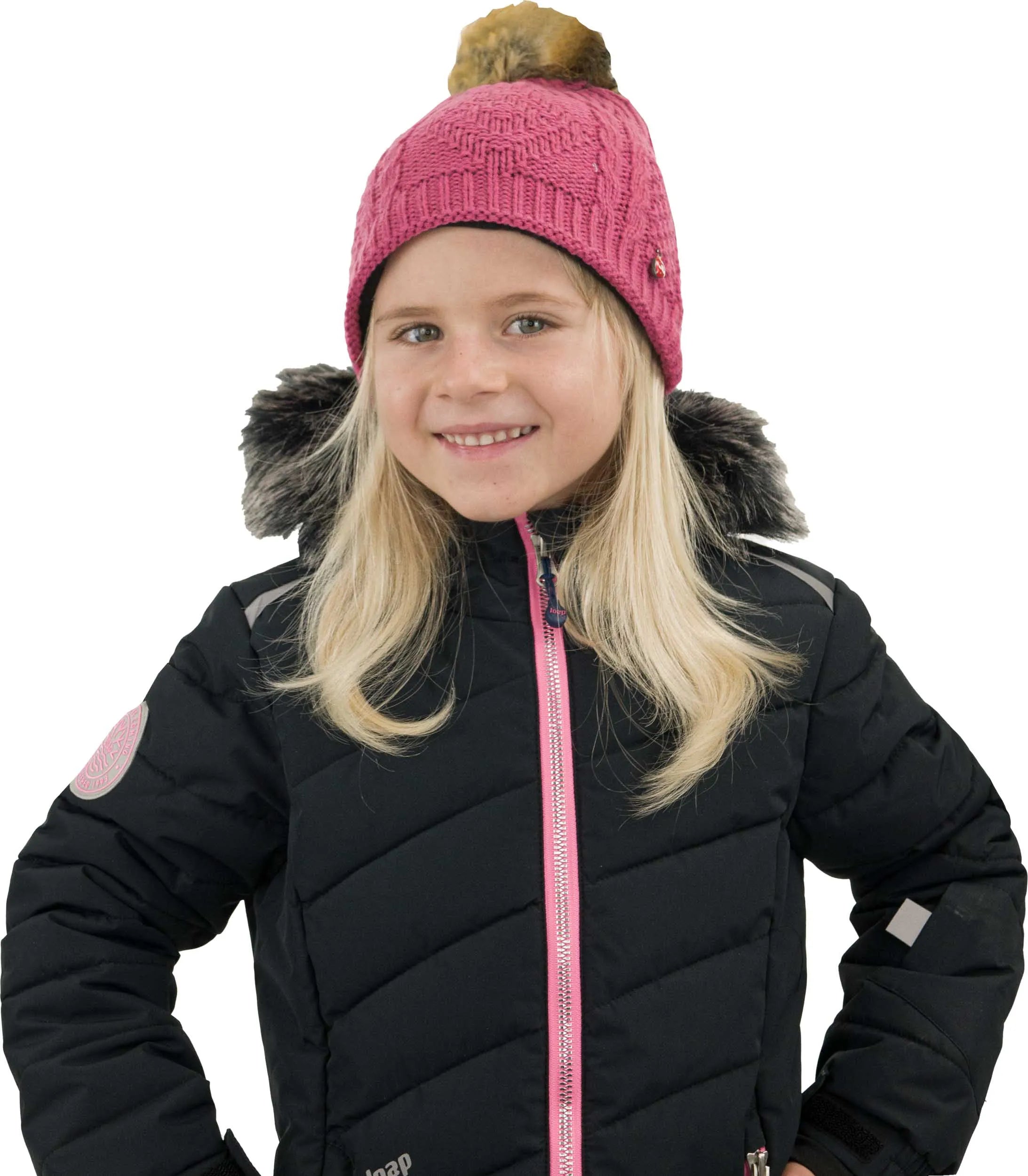 Hata geimhridh leanaí jail subh hata sóisearach fuxia bándearg 3-6 bliana