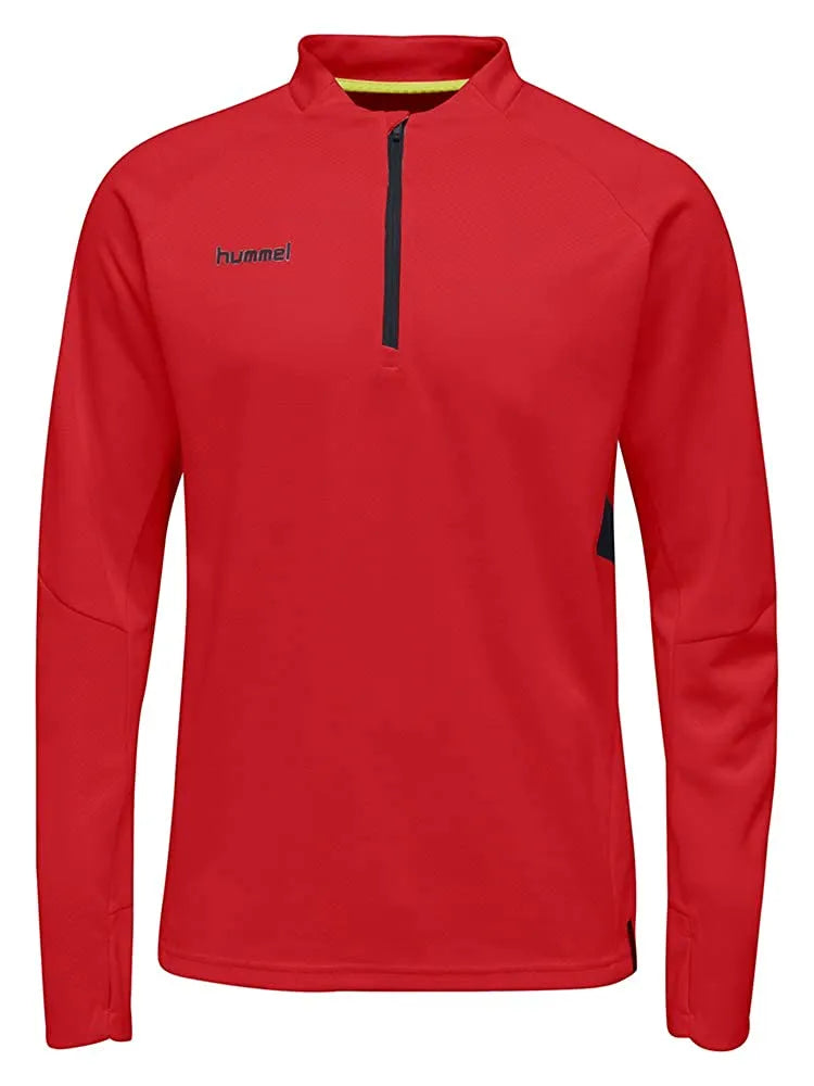 Felpa con mezza zip Hummel Tech Move da uomo rossa