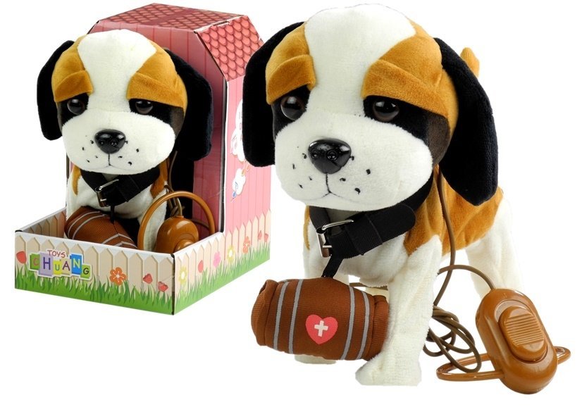 Interactive Dog On A Leash With House St Bernard
