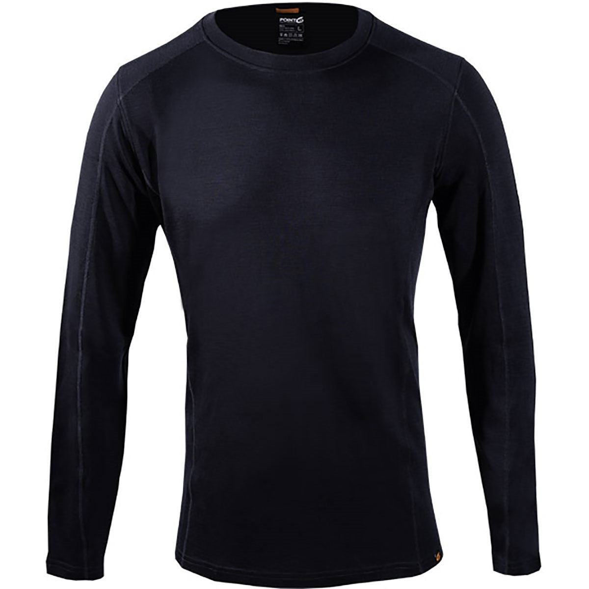 Point6 Men's Merino Mid Baselayer Crew Black