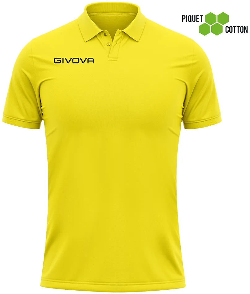 Tricou Polo Givova Polo Cotone Piquet Vară Galben