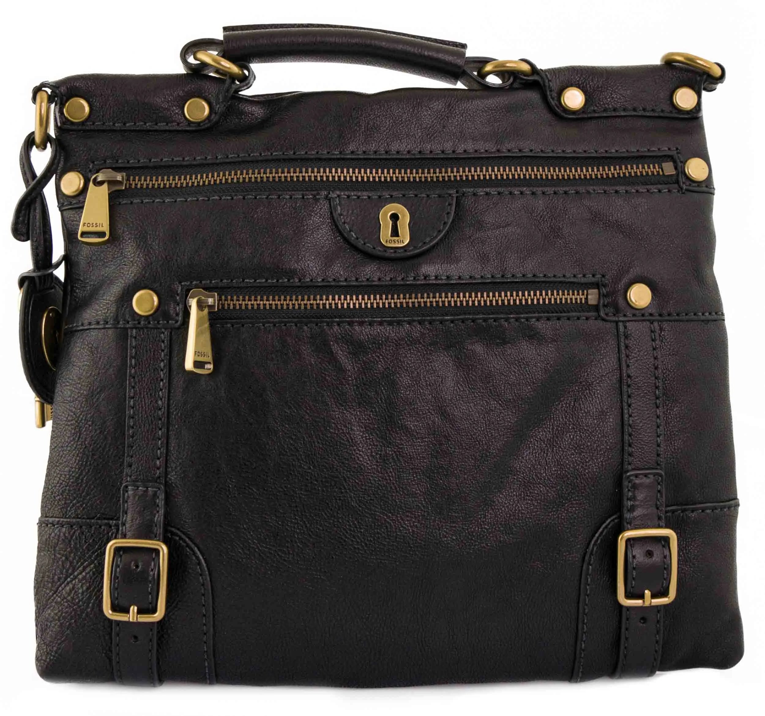 Kabelka fosilní wmns taška emilia flat crossbody černá