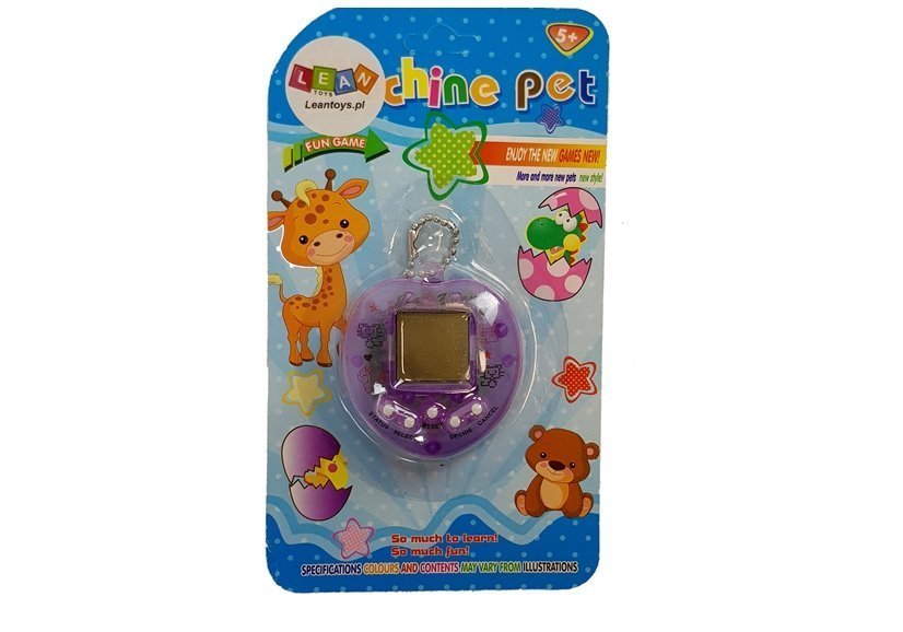 Electronic Animal Tamagotch Purple With Short Chain