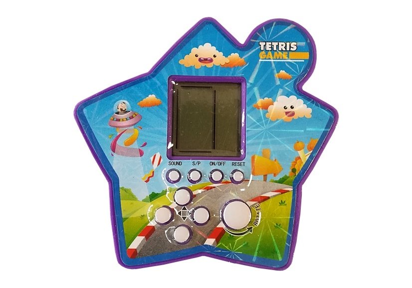 Gioco del mattoncino elettronico Tetris portatile Star Purple