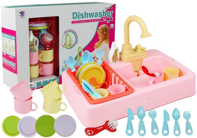 Colorful Sink With Tap Dishwasher With Accesories