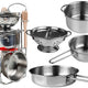 Stainless Steel Pots And Pans Miniature 8 Pcs