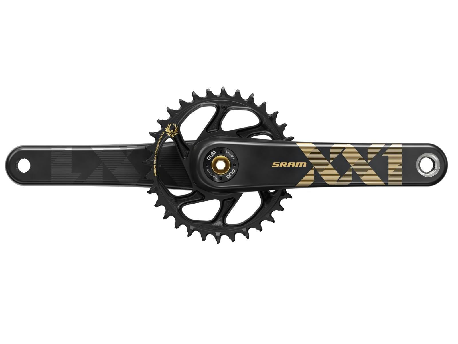 Sram Xx1 Eagle Dub Crankset Schwarz-gold