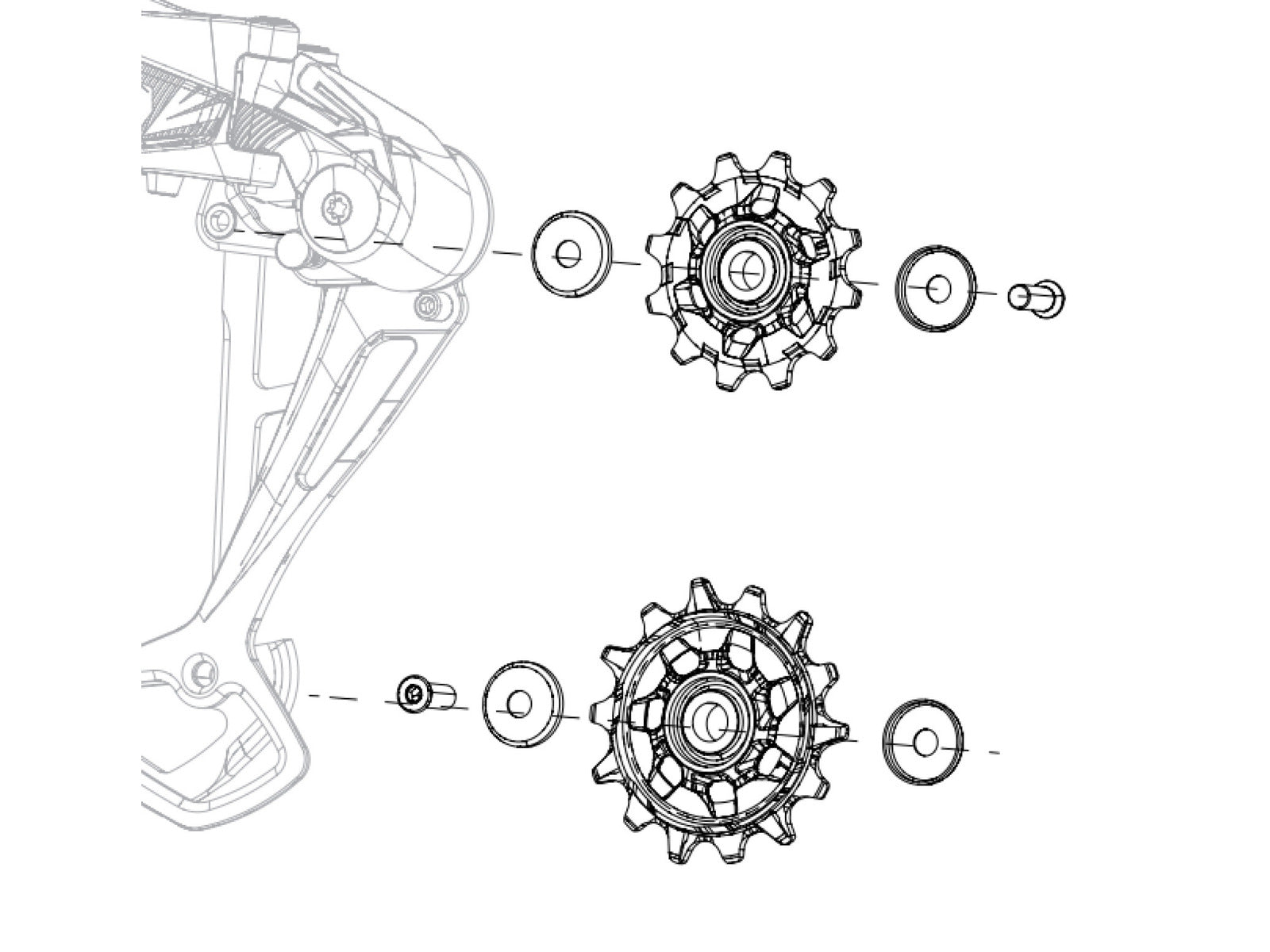 Sram Rear Derailleur Pulley Kit Nx/sx Eagle