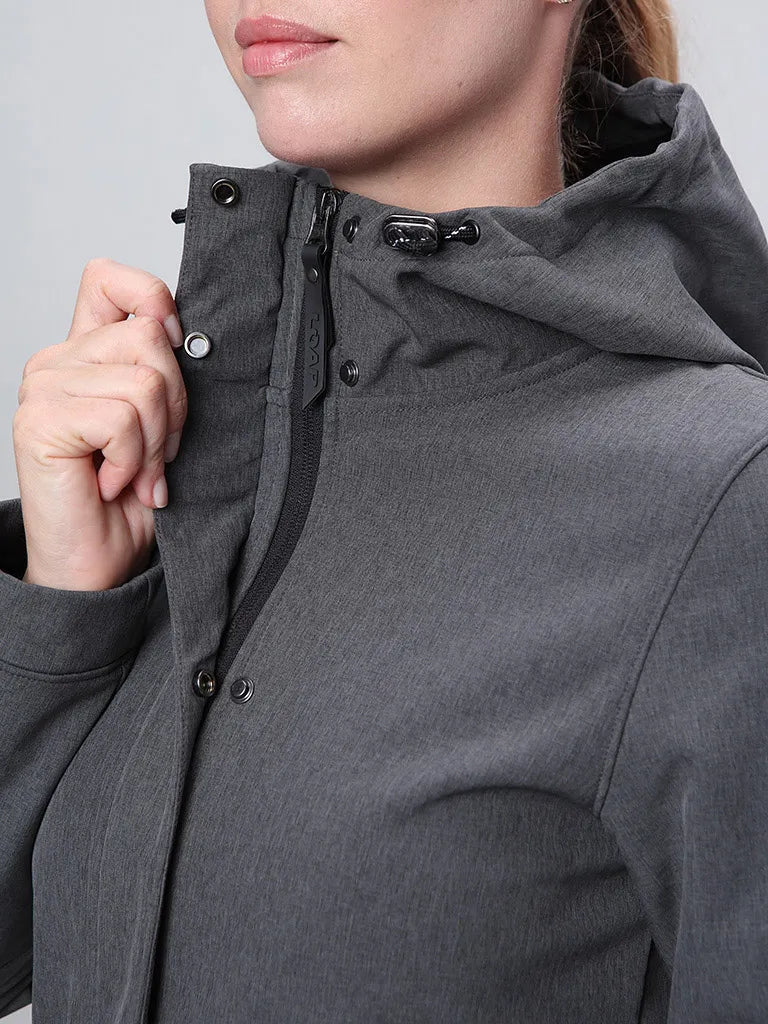 Damen Softshellmantel Loap Lunara Dunkelgrau