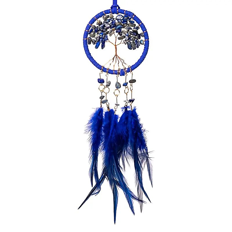 Traumfänger Baum des Lebens Lapislazuli – 2er-Set – ±7 x 23 cm