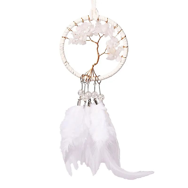 Dreamcatcher Tree Of Life Jaspe Branco - ±7x23cm Conjunto de 2 peças