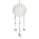 Suncatcher Цветето на живота в сребрист цвят с аметист - 40x9,5 см