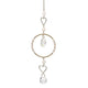 Suncatcher srdiečka s ruženínom a krištáľom - 34 cm
