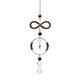 Suncatcher Infinity с аметист и кристал - 31 см