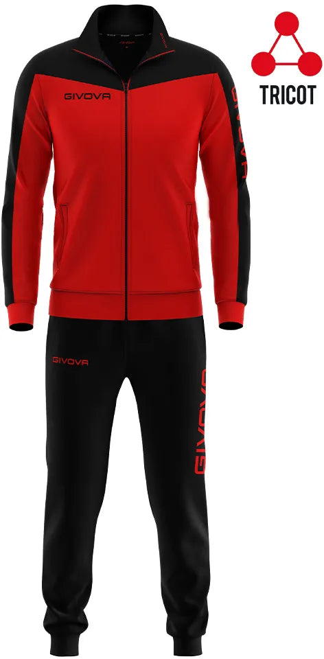 Sportset Givova Roma Röd-svart Röd