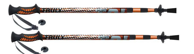 Zusammenklappbare Trekkingstöcke Truly Pamir Orange