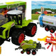 Set Of Vehicle Farmer Tractor