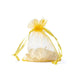 Geanta Cadou din Organza Gold Color Xs --pachet De 20 Buc - 7x9cm