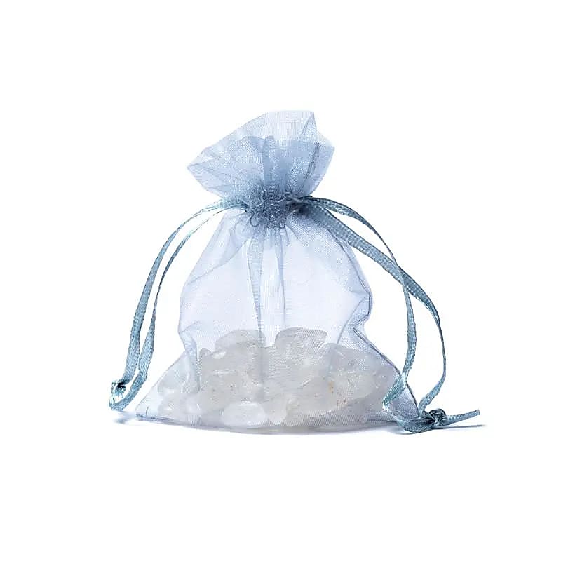 Organza presentpåse Grå Xs --paket med 20 st - 7x9cm