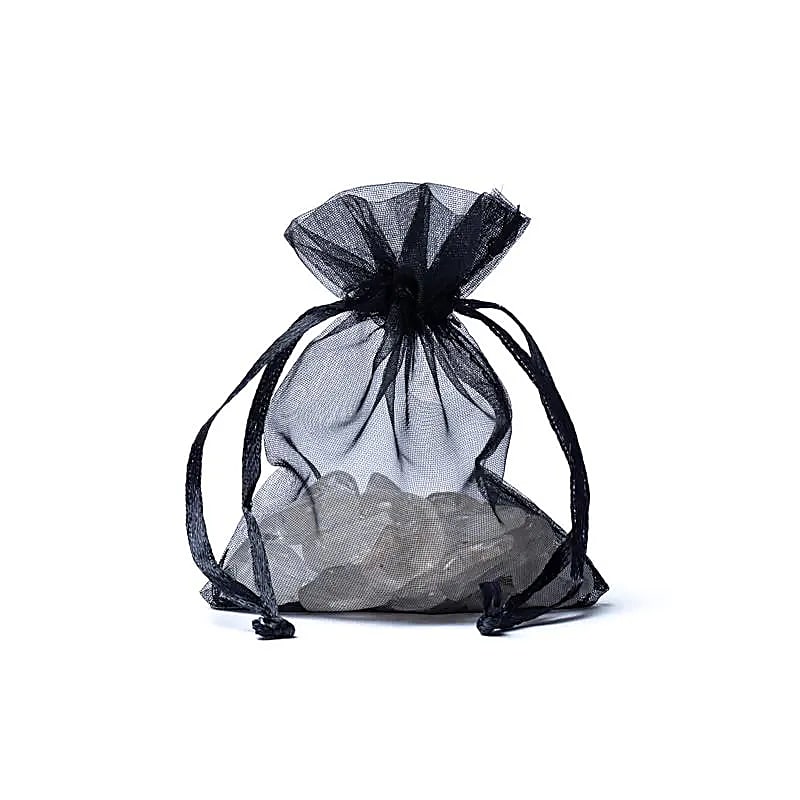 Organzový dárkový sáček Black Xs --balení 20ks - 7x9cm