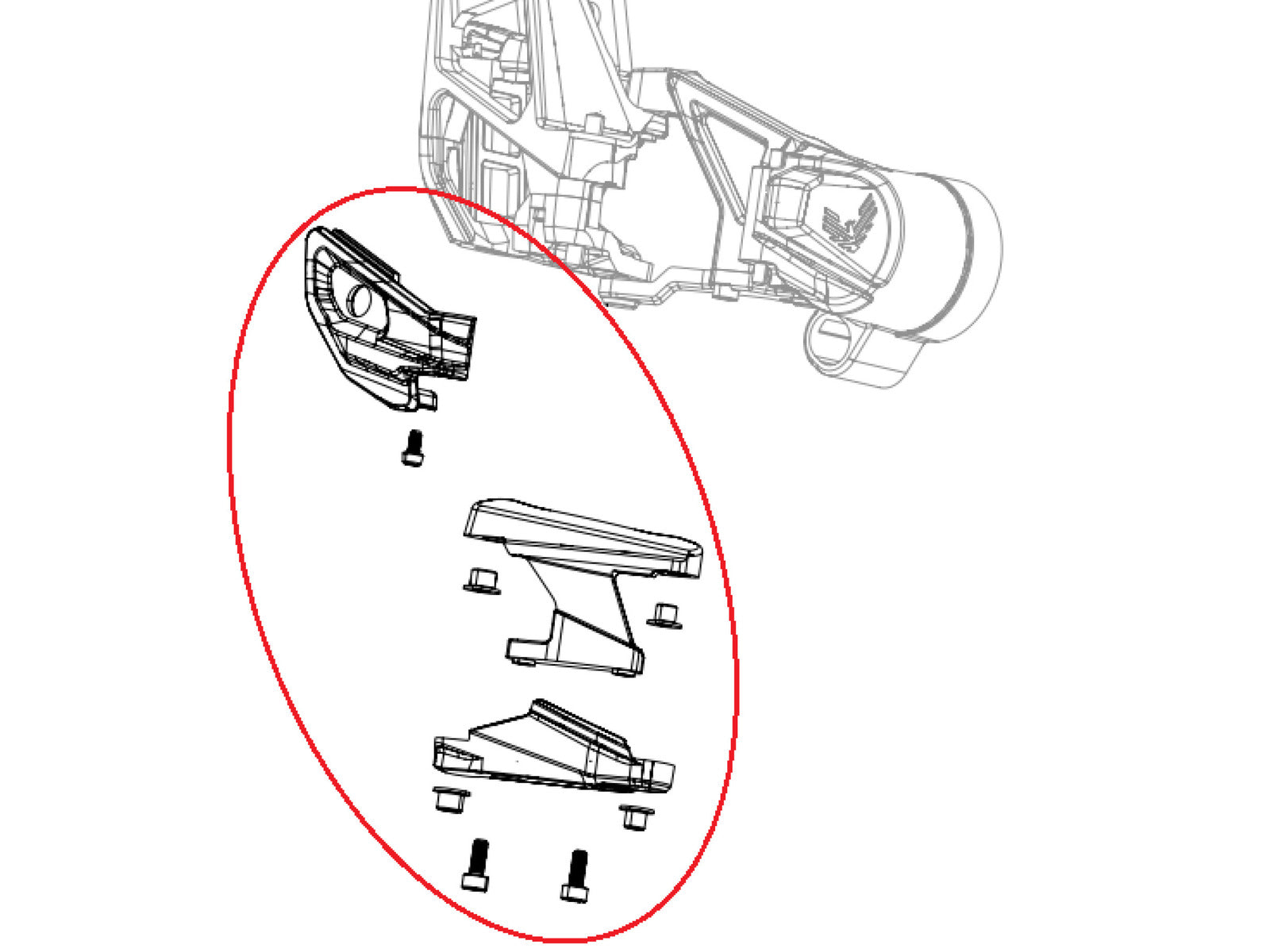 Sram Rear Derailleur Cover/skid Kit X0 T-type Eagle Axs