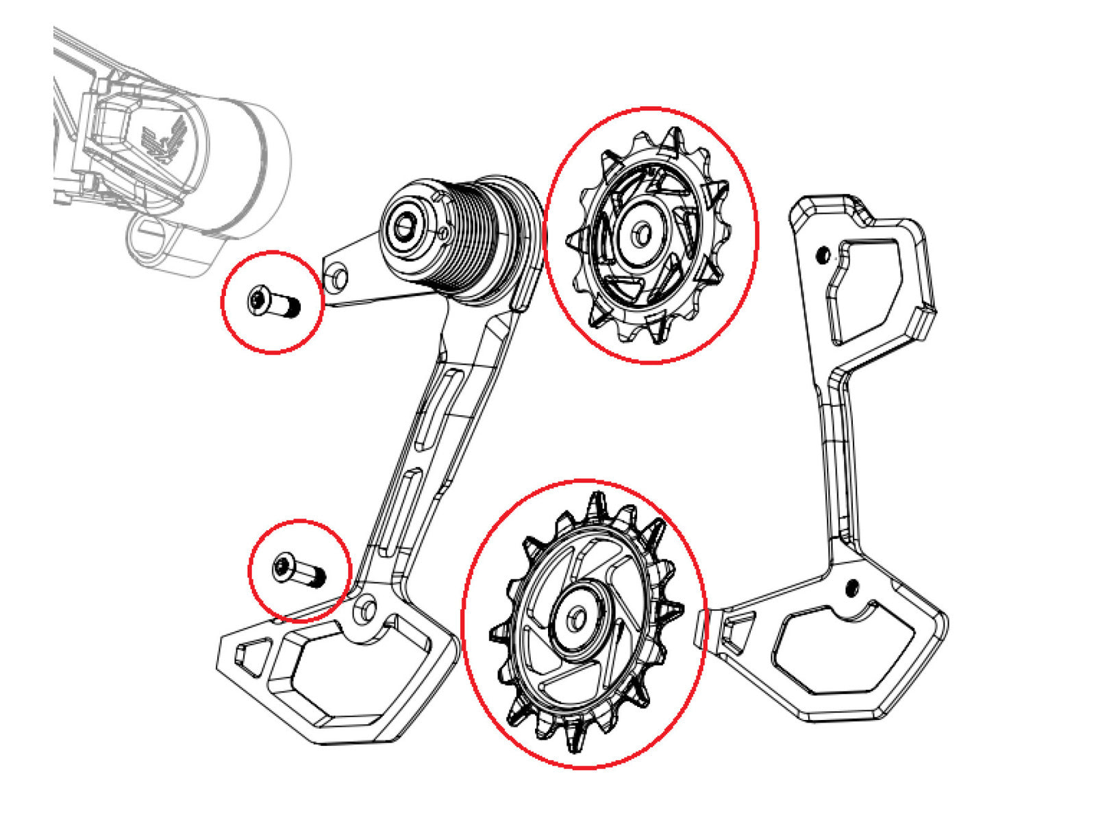 Sram Pulley Kit For Xxsl T-type