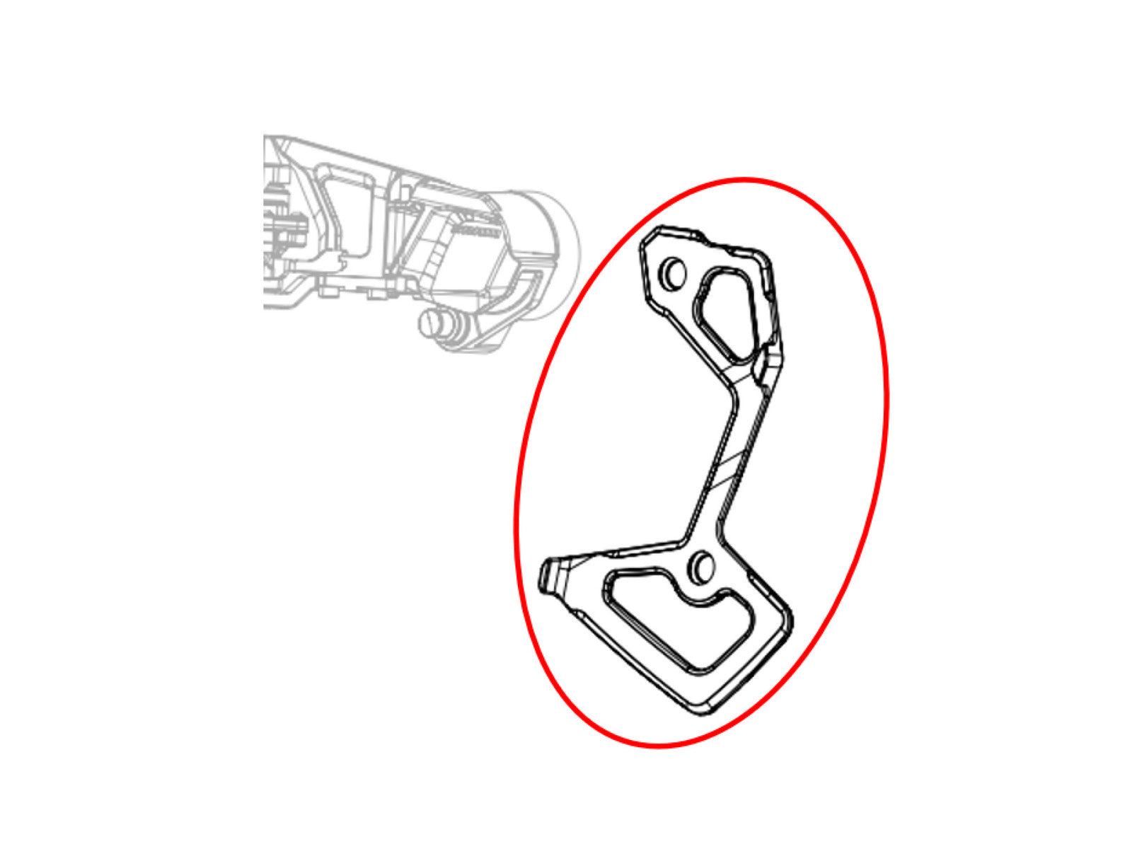 Sram Rear Derailleur Carbon Inner Cage Red Xplr Axs E1 46t