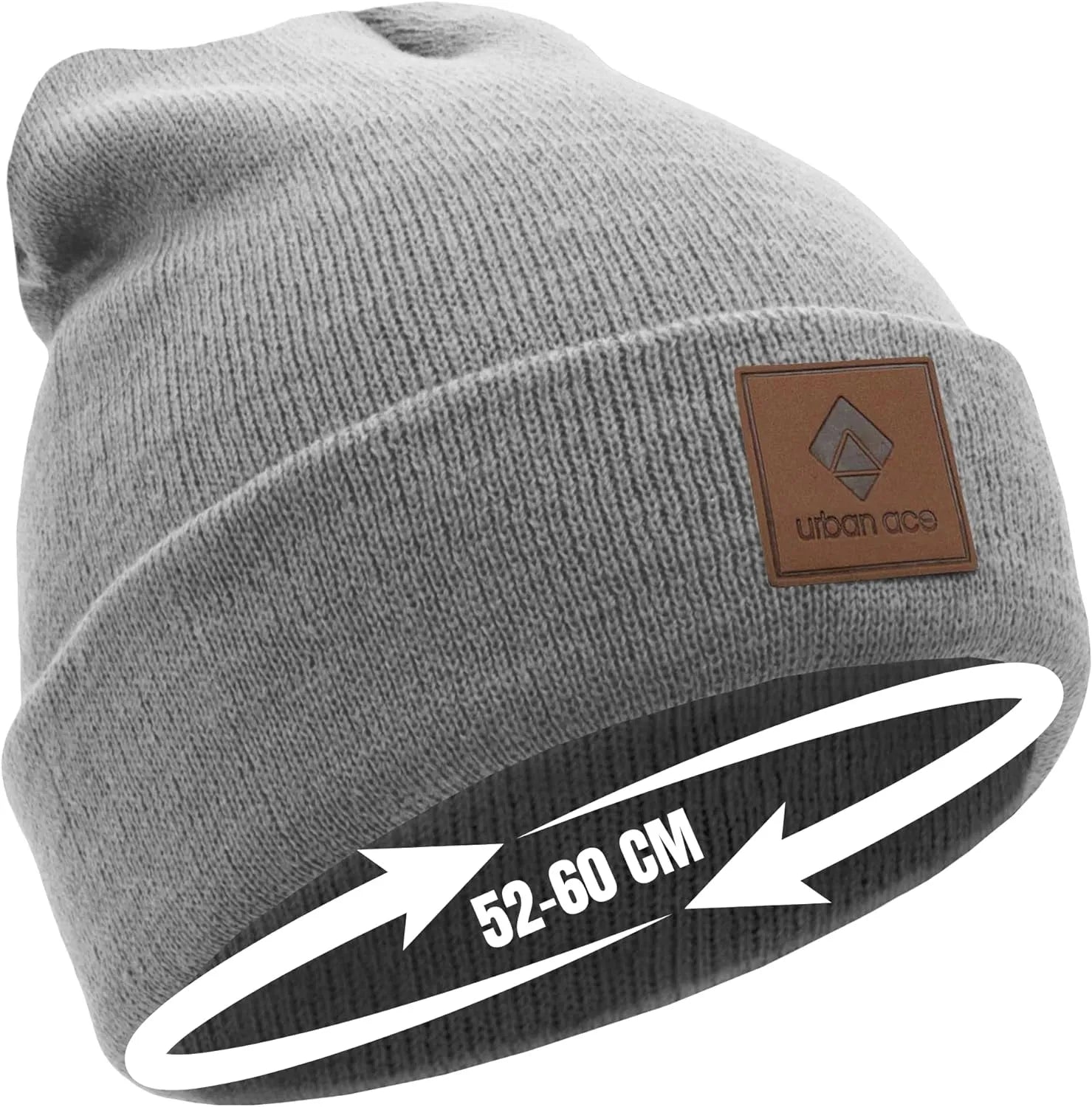 Winter Hats Urban Ace Unisex Cuff Beanies Grey