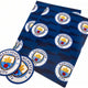 Wrapping Paper Man City Unisex Mcfc 2 Gift Wrap Sheet 2 Tags Navy Blue