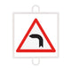 Panneau de signalisation routière Nº 12 (virage à gauche)