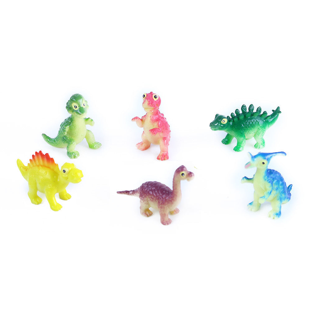De glade dinosaurer 6 stykker i pakke