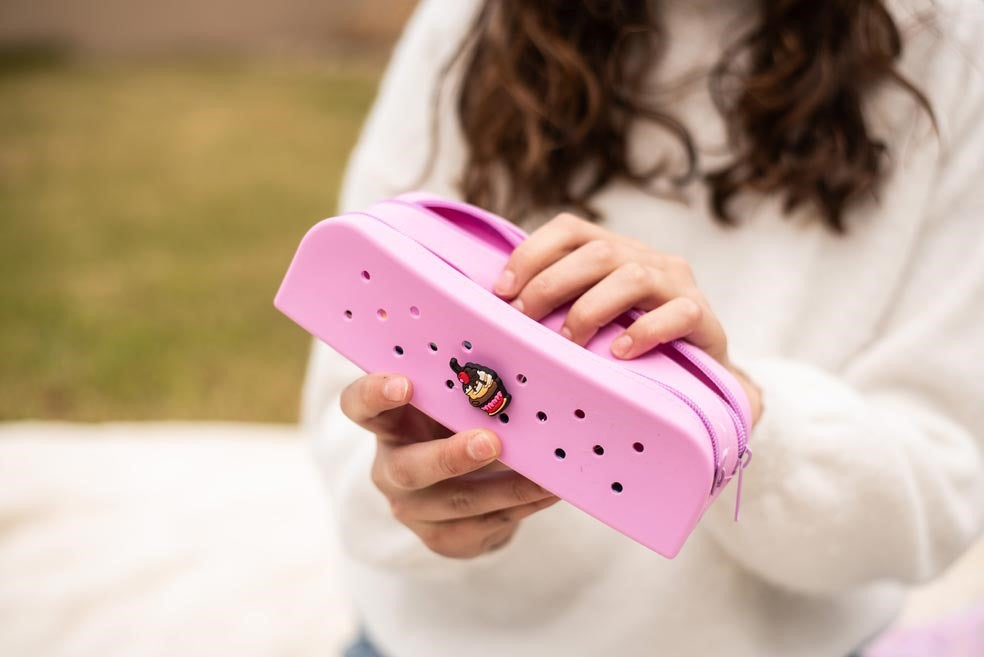 Gifty - Double Silicone Pencil Case Pink
