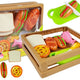Hot-dog Set For Cutting Indredients In A Basket