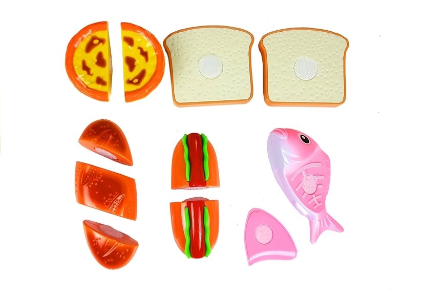 Hot-dog Set For Cutting Indredients In A Basket