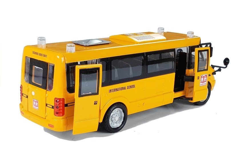 Metal School Bus With Friction Drive Die Cast Model