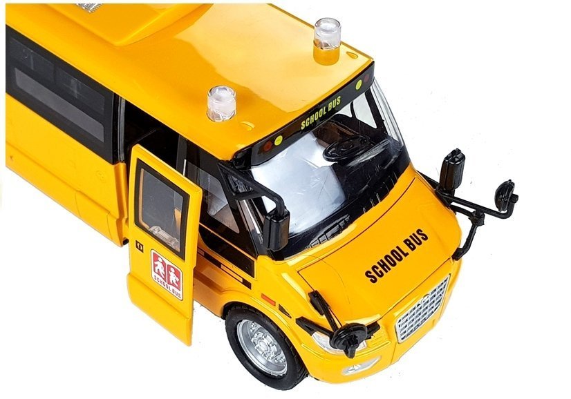 Metal School Bus With Friction Drive Die Cast Model