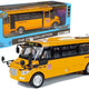 Metal School Bus With Friction Drive Die Cast Model