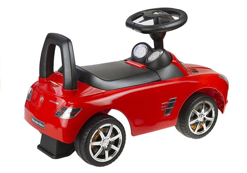 Mercedes Benz Röd - Barn Push Along Ride On Car