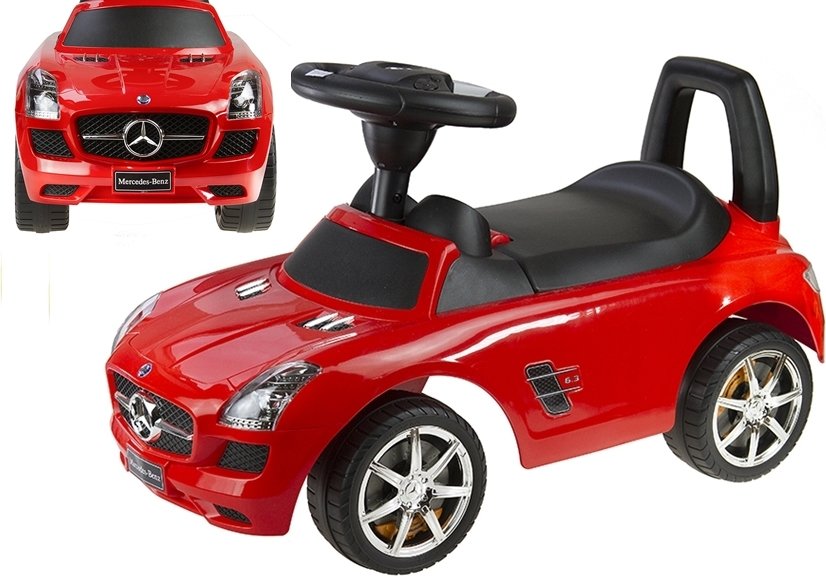 Mercedes Benz Röd - Barn Push Along Ride On Car