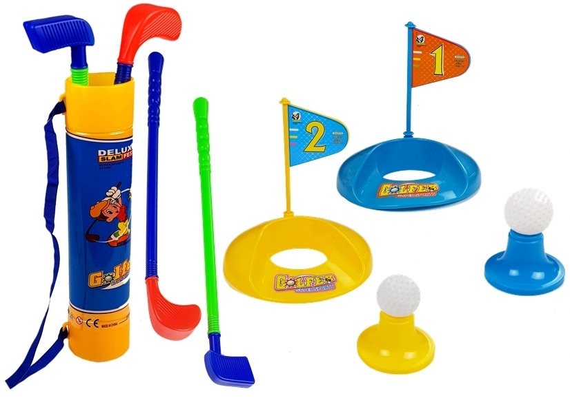 Children's Golf Set Clubs Holes With Flags Balls