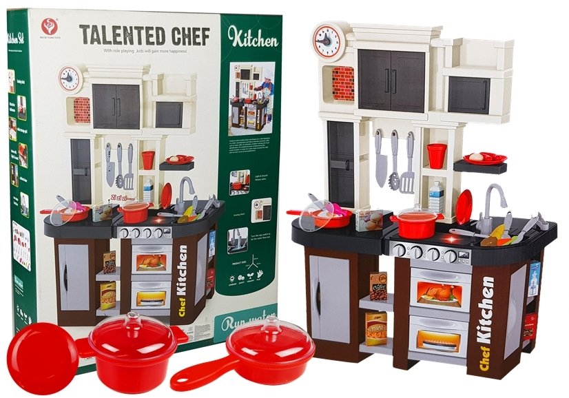 Interactive Kitchen For Children Okp Refrigerator Water Tap Accessories 58 Pcs.