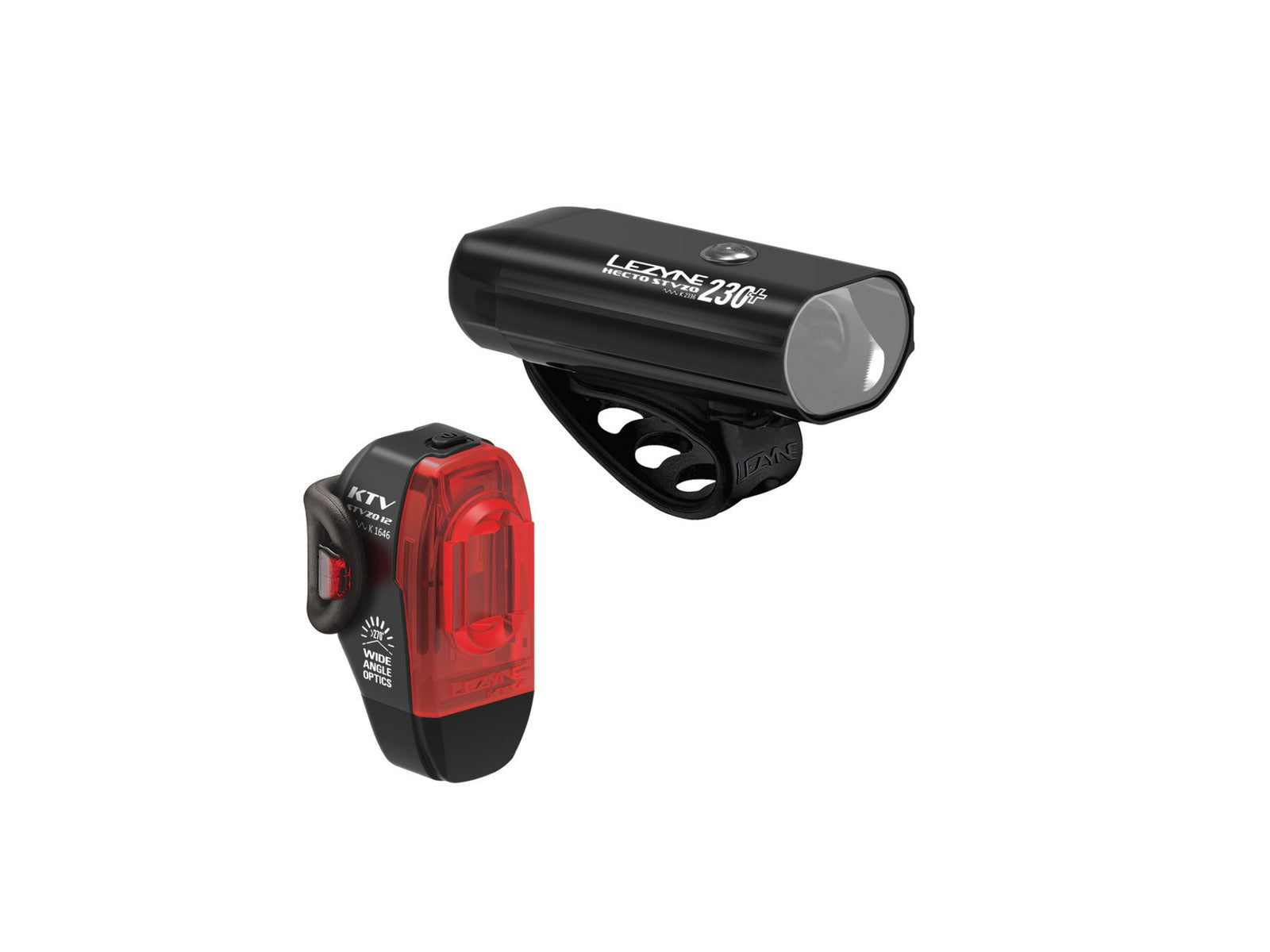 Lezyne Led Pair Hecto 230+ Stvzo / Ktv Stvzo Schwarz-glänzend